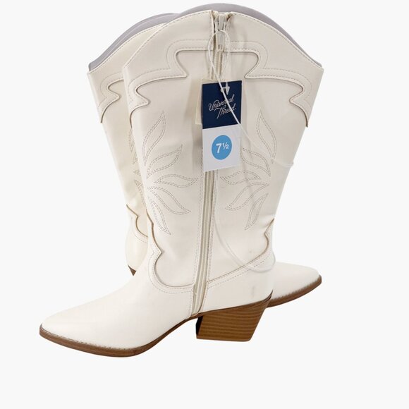 Universal Thread Iris Studded Western Cowboy Boots - Off-White - Size 7.5 - Picture 5 of 7